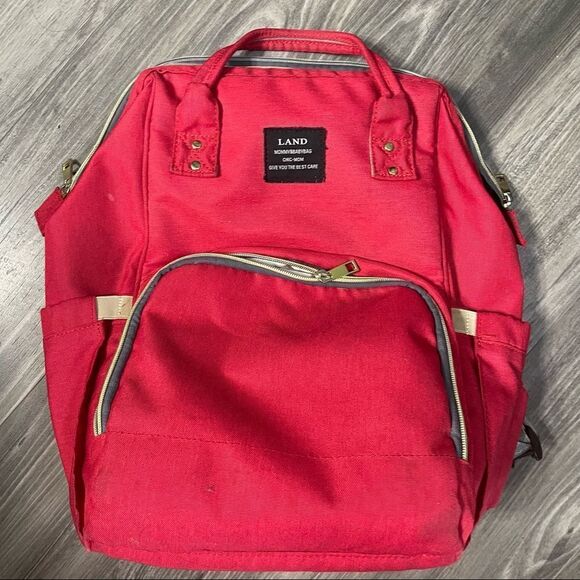 Land red coral diaper bag - Picture 1 of 7